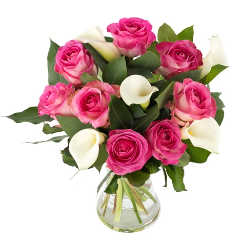Blumenstrauß verschenken mit Calla Rosen
